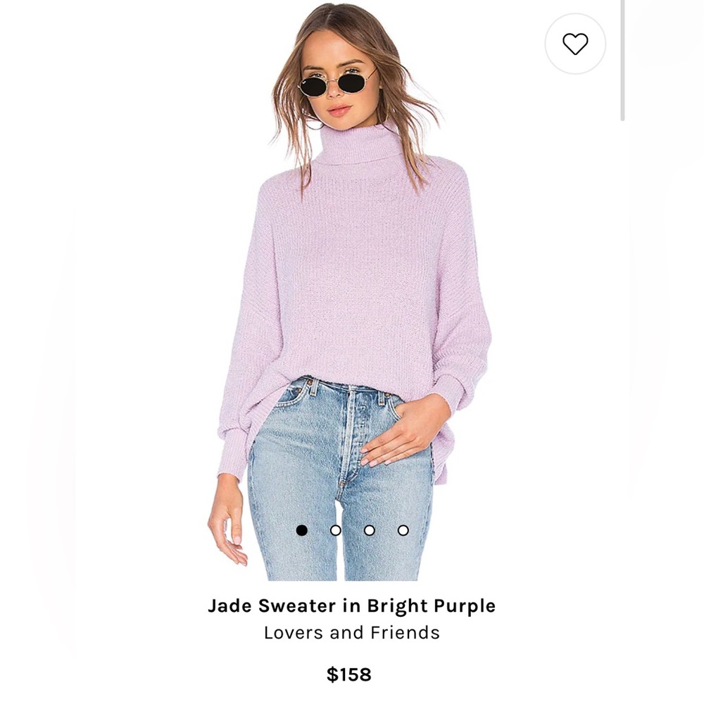 Lovers and Friends Jade Sweater in Bright Purple